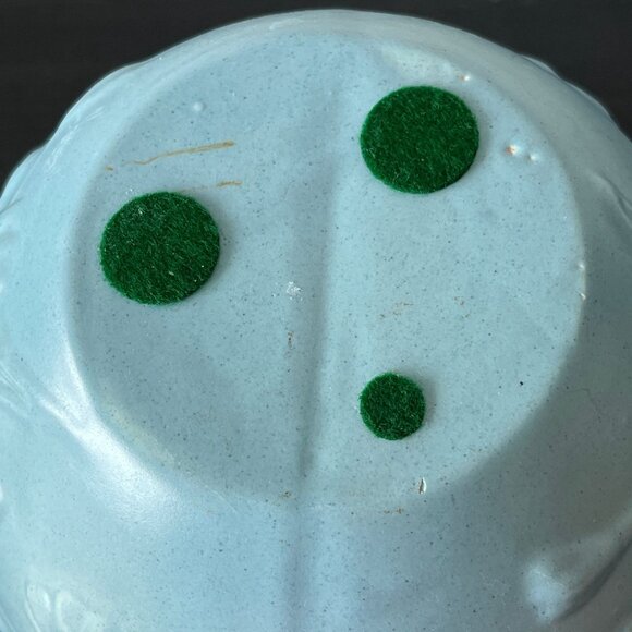 Haeger Matte Blue Floral Vase // Embossed Dogwood Branches // 6.75" Tall Vintage - Picture 7 of 7